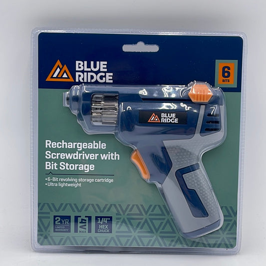 New Blue Ridge BR2003U 4V Rechargeable Screwdriver