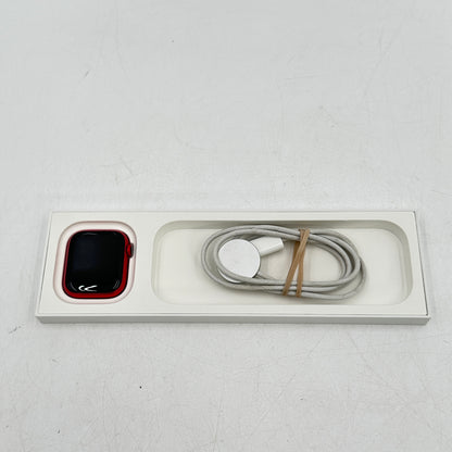 GPS Only Apple Watch Series 9 45MM Red Aluminum A2980 & Sports Band