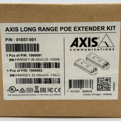 New Axis Long Range POE Extender Kit 01857-001