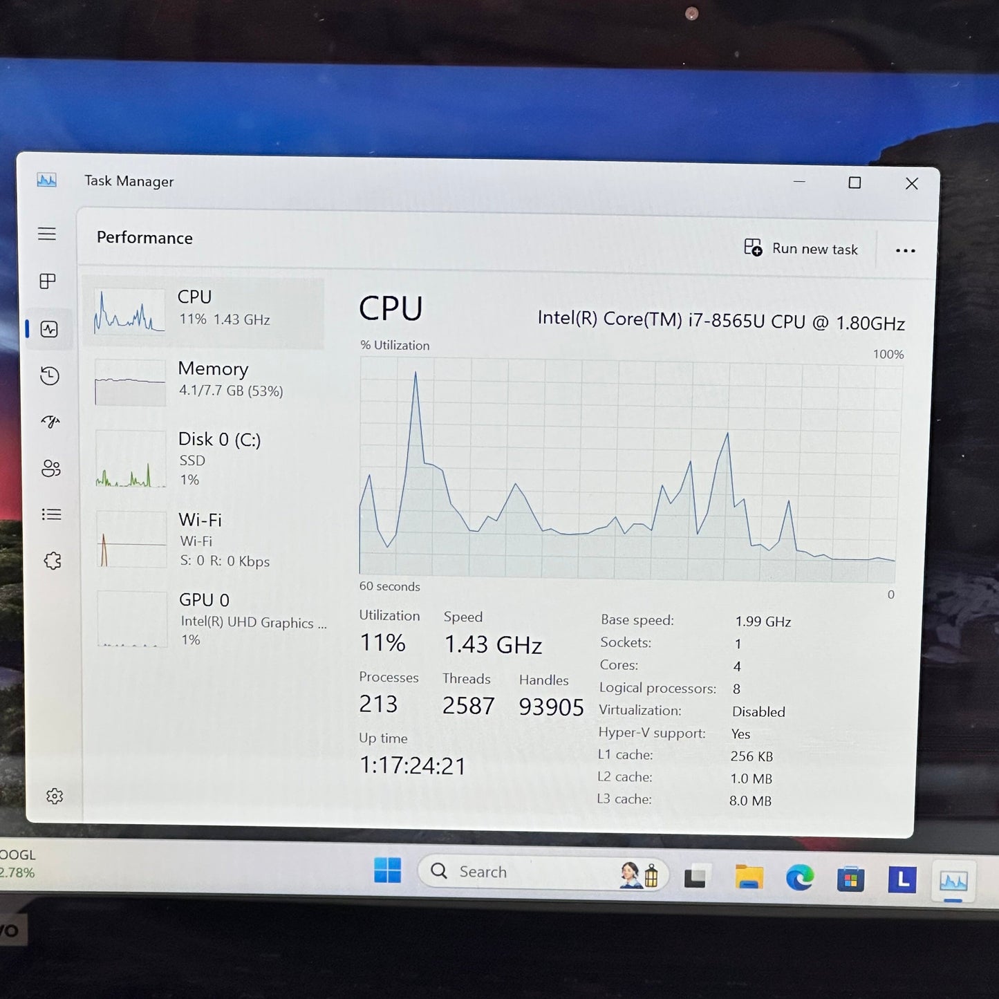 Lenovo L390 Yoga 20NT-CT01WW 13" Touchscreen i7-8565U 1.8GHz 8GB RAM 256GB SSD