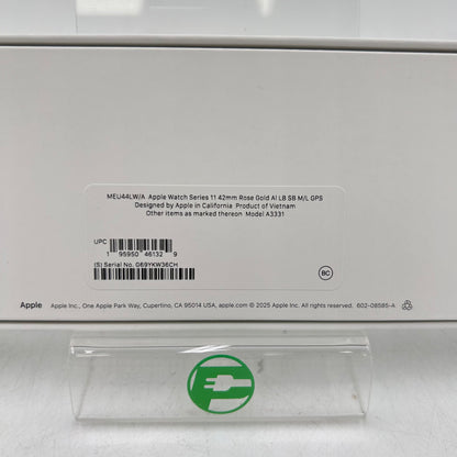 New GPS Only Apple Watch Series 11 42MM Rose Gold Aluminum MEU44LW/A