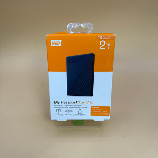 New Western Digital WD Portable My Passport 2TB USB-C HDD