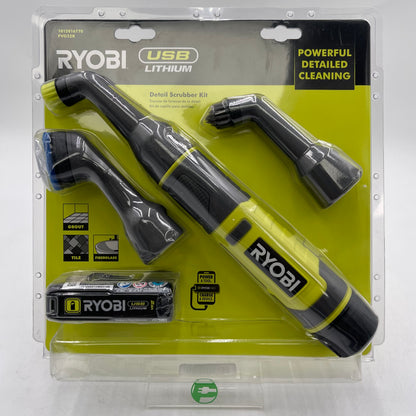New Ryobi FVG52K 4V Detail Scrubber Kit