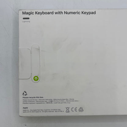 New Apple Magic Keyboard with Numeric Keypad White A1843 Keyboard