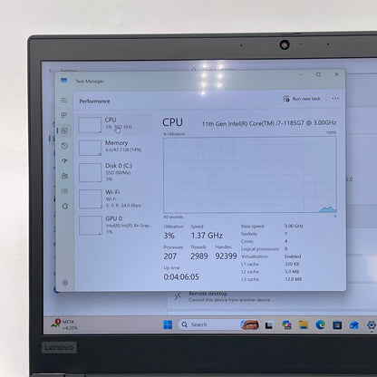 Lenovo ThinkPad T14 Gen 2 14" i7-1185G7 3.0GHz 48GB Ram 512GB SSD