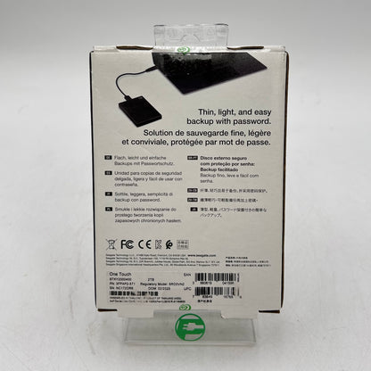 New Seagate 2.5" One Touch  2TB USB-B to USB-A HDD SRD0VN2
