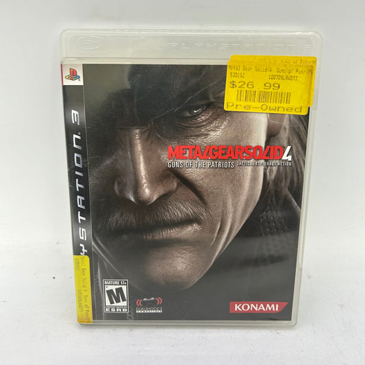 MetalGearSolid4  (Sony PlayStation 3 PS3,  2008)