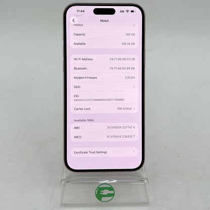 T-Mobile Apple iPhone 15 Plus 128GB Pink MTXT3LL/A