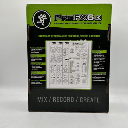 New Mackie ProFX 6 v3 6-Channel Professional Effects Mixer with USB