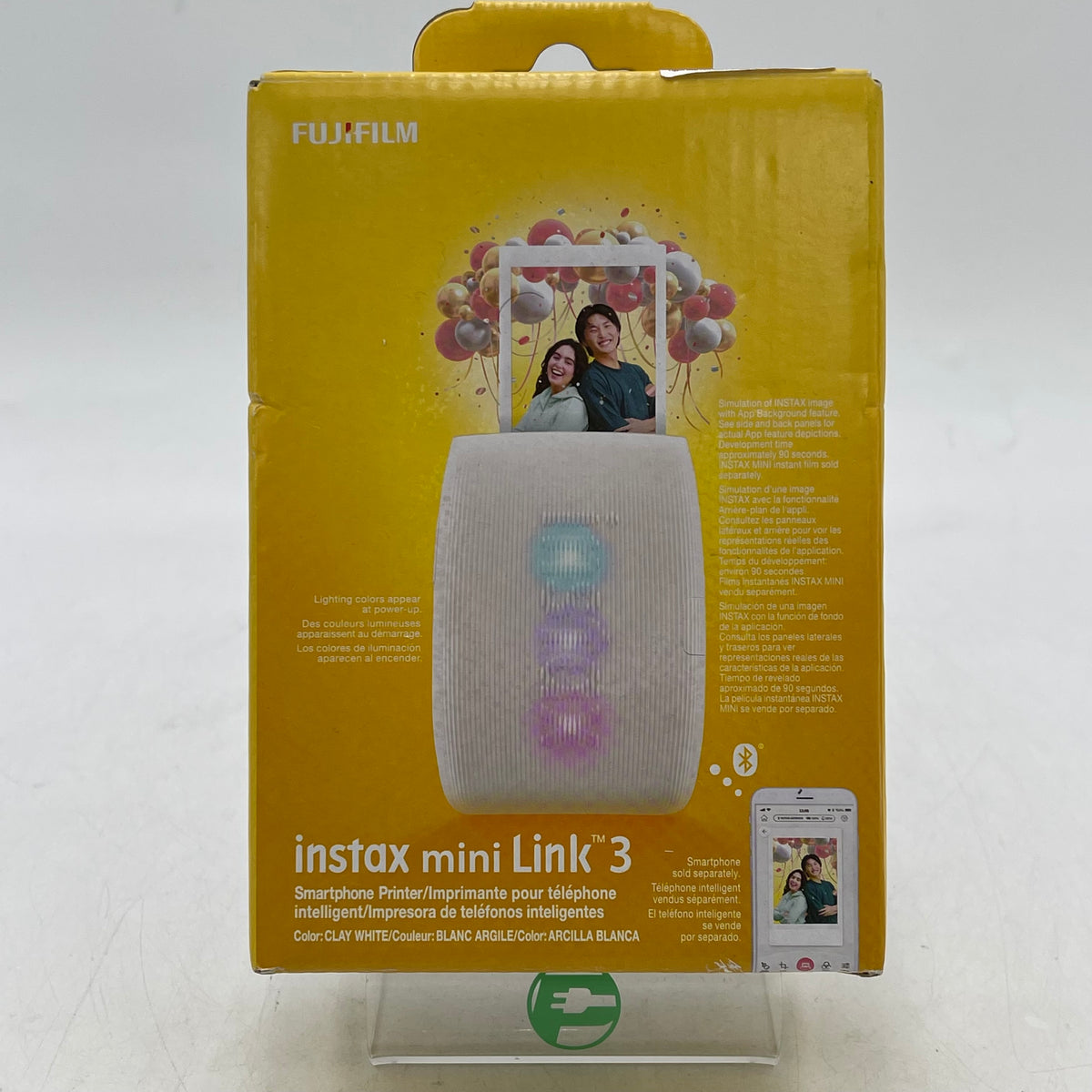 New FUJIFILM Instax mini Link 3 Smartphone Printer FUJINSLINK3WE-U Clay White