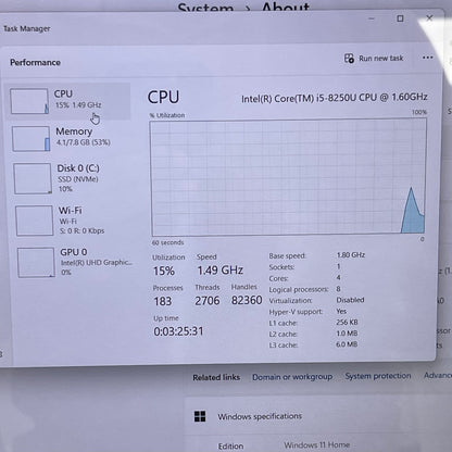 HP Envy x360 15M-CN0011DX 15.6" i5-8250U 1.6GHz 8GB RAM 256GB SSD