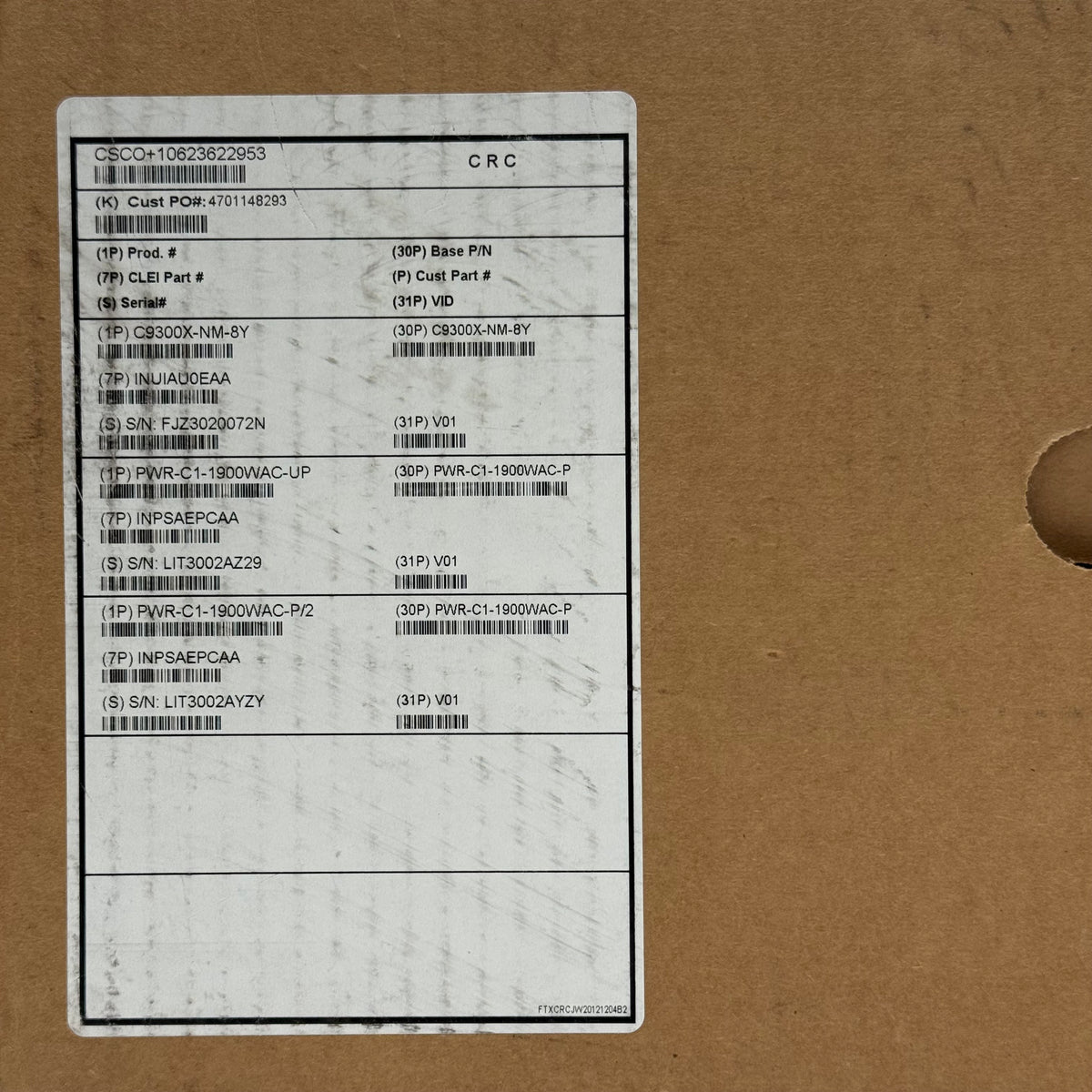 New Cisco Catalyst 9300 48-Port Enterprise Network Switch C9300X-48HX-A