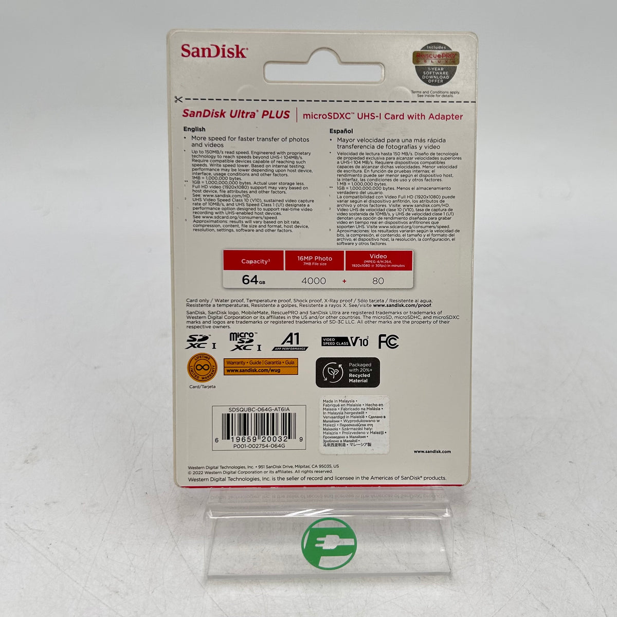 New SanDisk Ultra Plus 64GB 150MB/s UHS-I HD SDSQUBC-064G-AT6IA