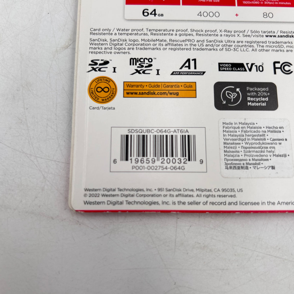 New SanDisk Ultra Plus 64GB 150MB/s UHS-I HD SDSQUBC-064G-AT6IA