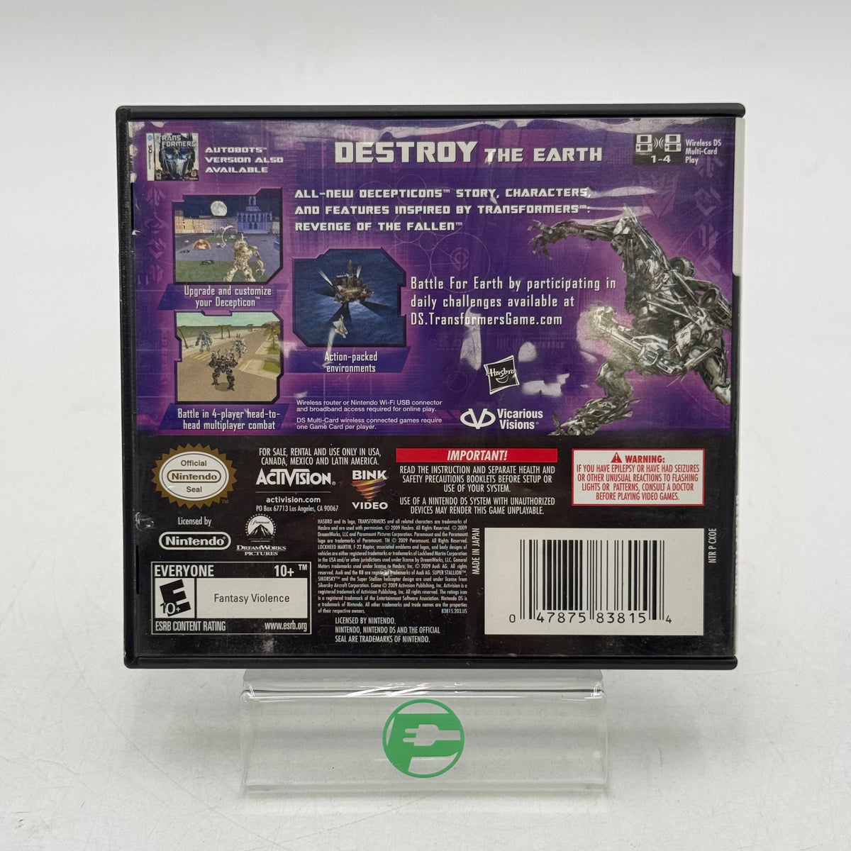 Transformers Revenge Of The Fallen Decepticons (Nintendo DS, 2009)