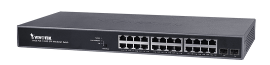 New Vivotek AW-GEV-264B-370 24xGE PoE + 2xGE SFP Web Smart Managed Switch