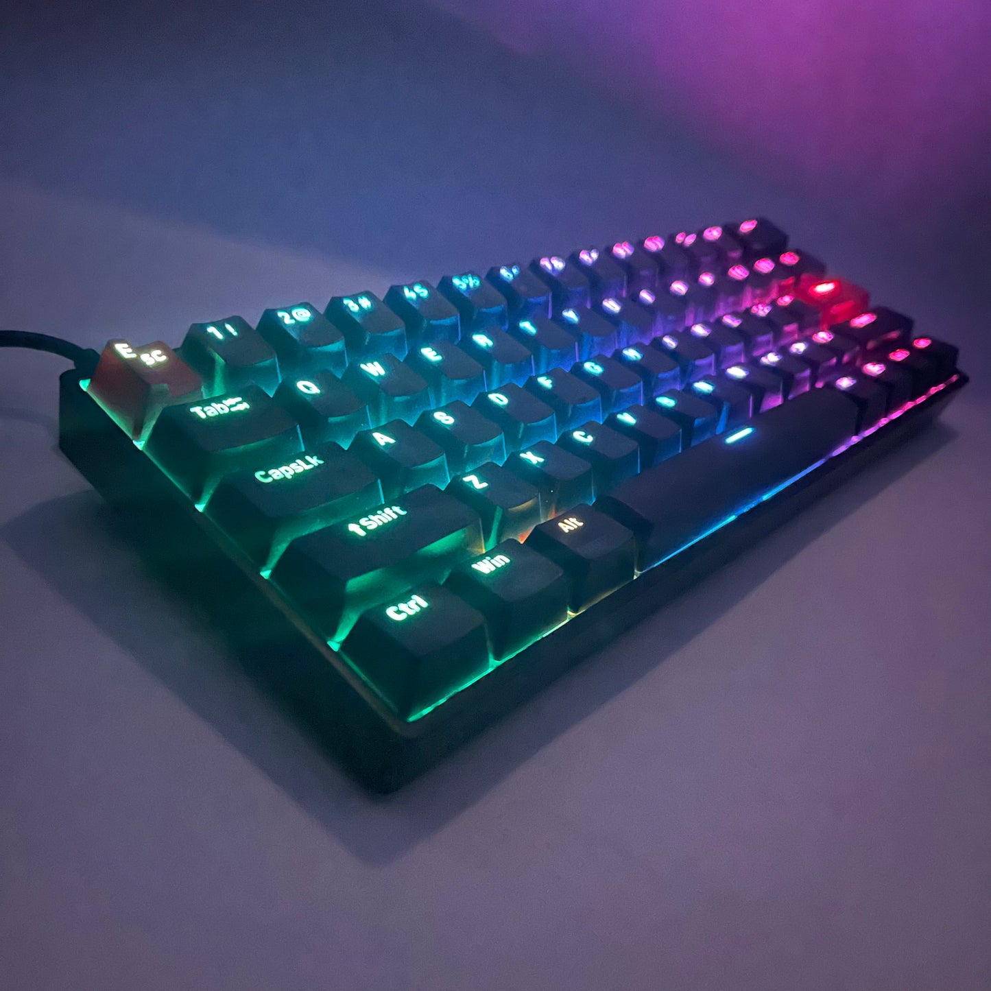 SkyLoong SK61S 61 Keys Hot Swappable RGB Mechanical Keyboard RGB Grey Black & Red